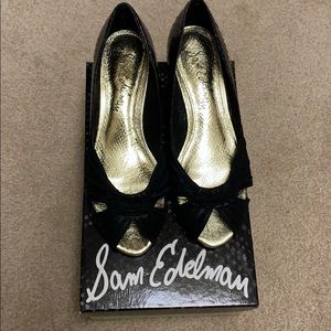 Sam Edelman felicity black foiled suede/ DISCOUNT